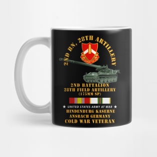 2nd Bn 28th Artillery - 175mm - Hindenburg Ansbach Germany  w COLD SVC Mug